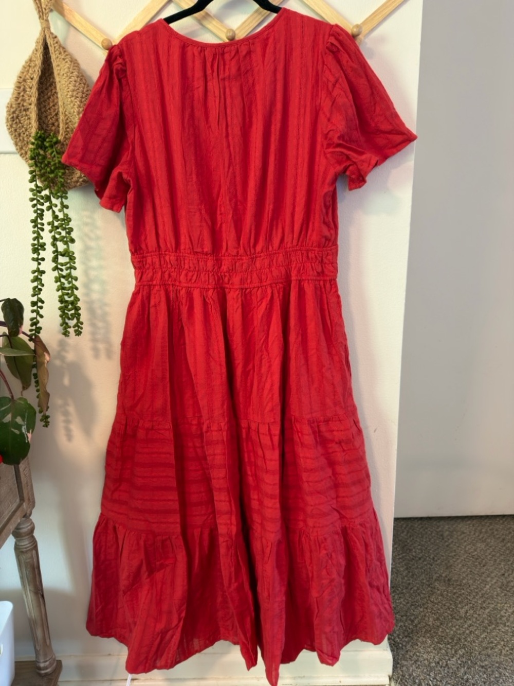 BTFBM Tiered Maxi Dress XL Red Boho NWT - Picture 5 of 6